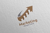Marketing Financial Advisor Logo Design Template  Screenshot 2