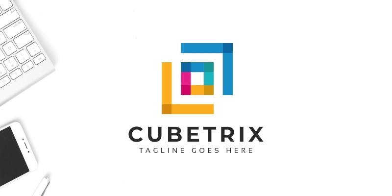 Cube Colorful Logo