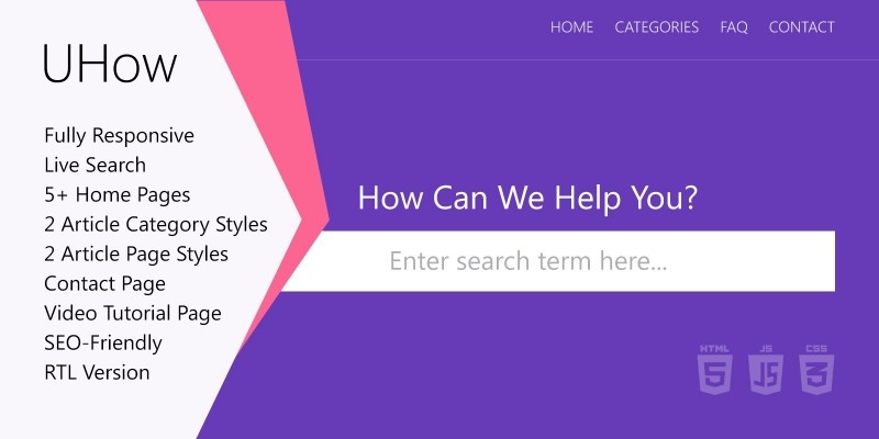 UHow HTML Template