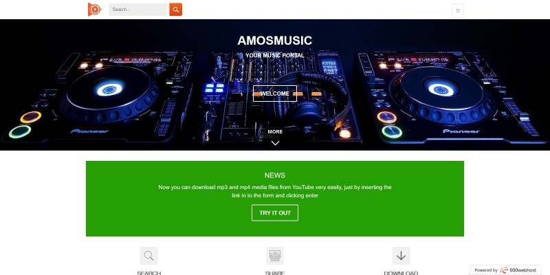 Amosmusic - Youtube Music portal PHP Script