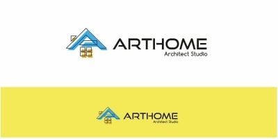 Art Home Letter A Logo