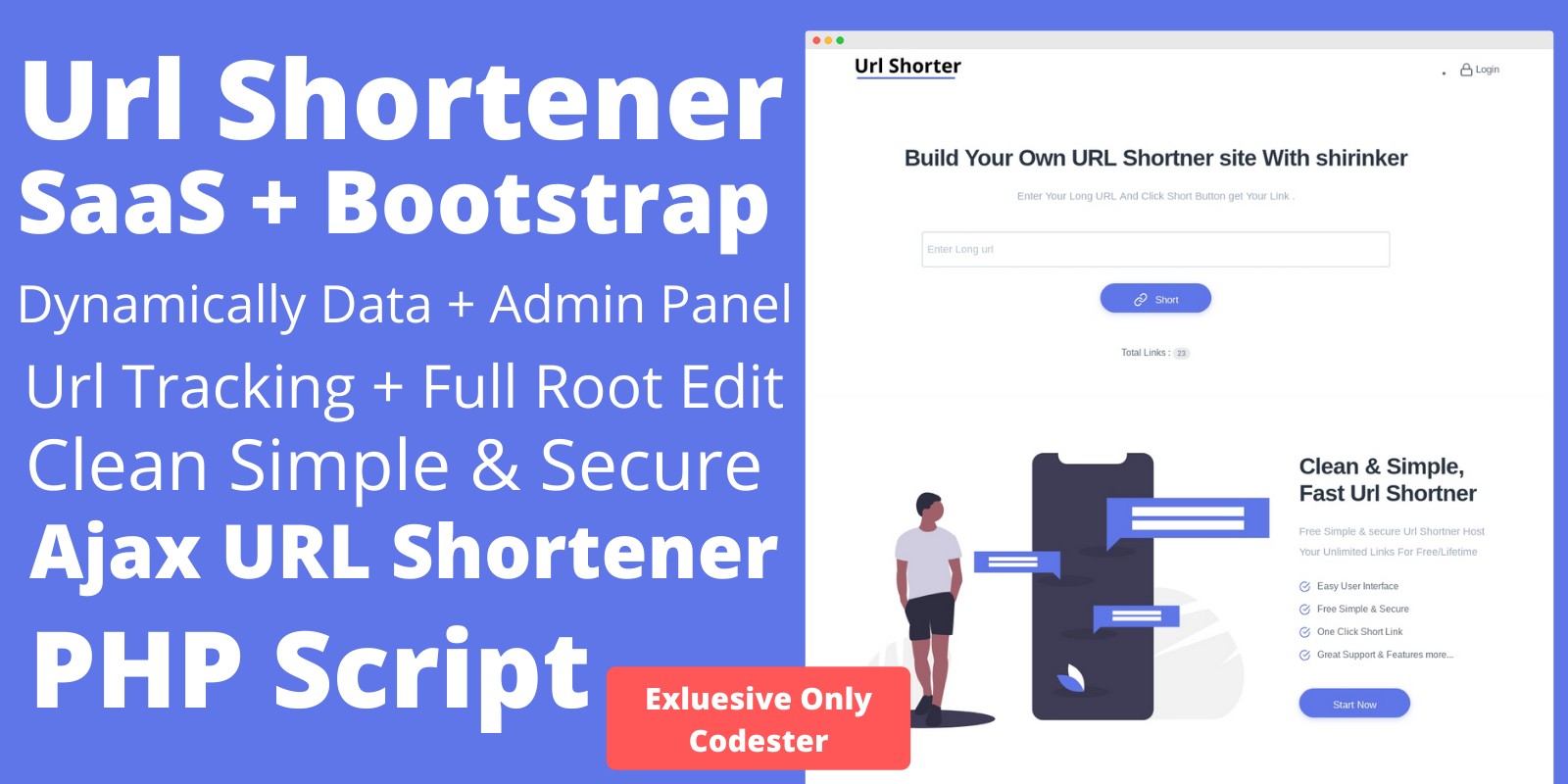 Ajax Saas Urlshortener With Admin Panel