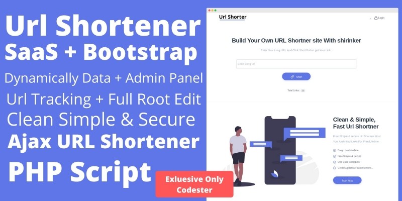 Ajax Saas Urlshortener With Admin Panel