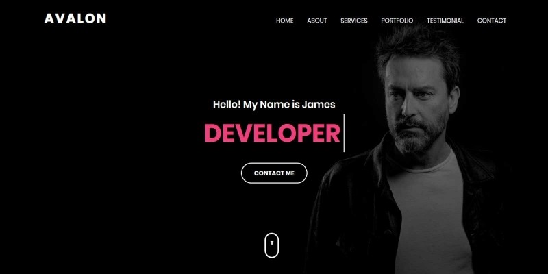 Avalon- Personal Portfolio HTML Template