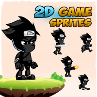 Shadow Ninja  2D Game Character Sprites