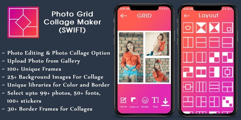 Collage Maker For iOS - Photo Editor Source Code