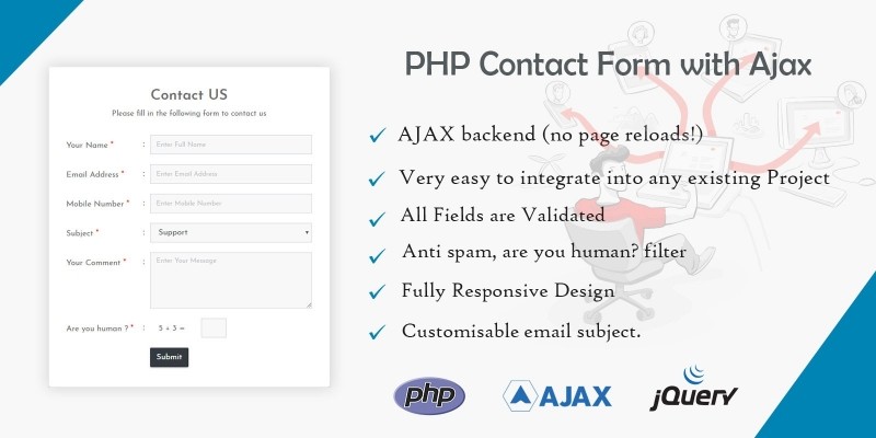 PHP Contact Form With Ajax