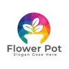 Flower Pot Logo Design