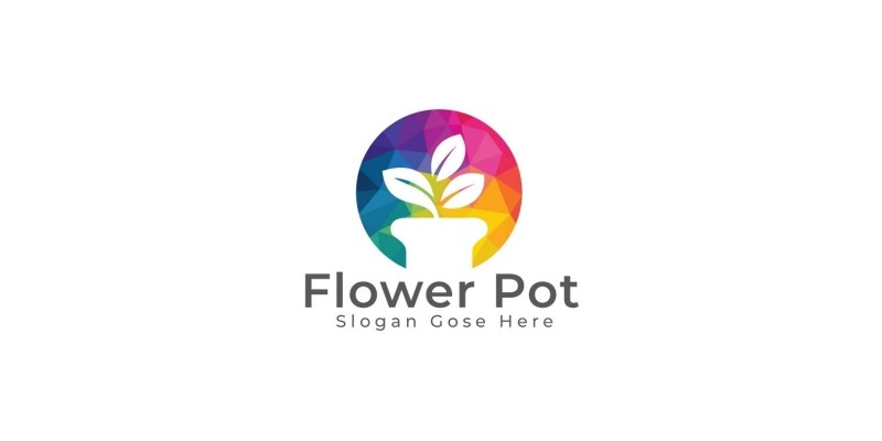 Flower Pot Logo Design