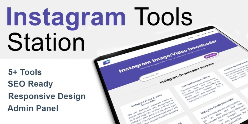 Instagram Tools Station with Admin Panel