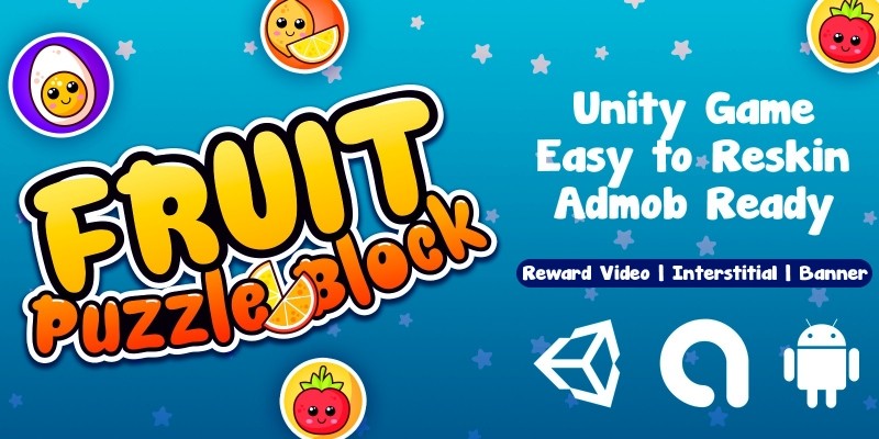 Fruit Puzzle Block Game Unity Template
