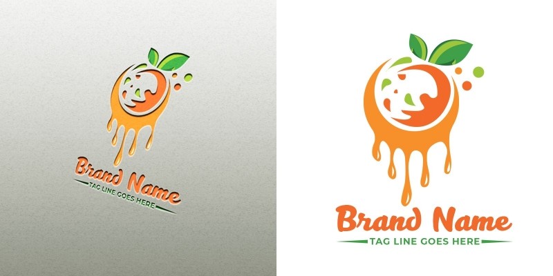 Orange Logo Design Template