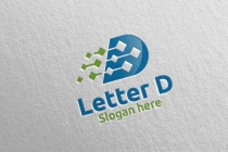 Letter D For Digital Marketing Financial Logo Screenshot 1