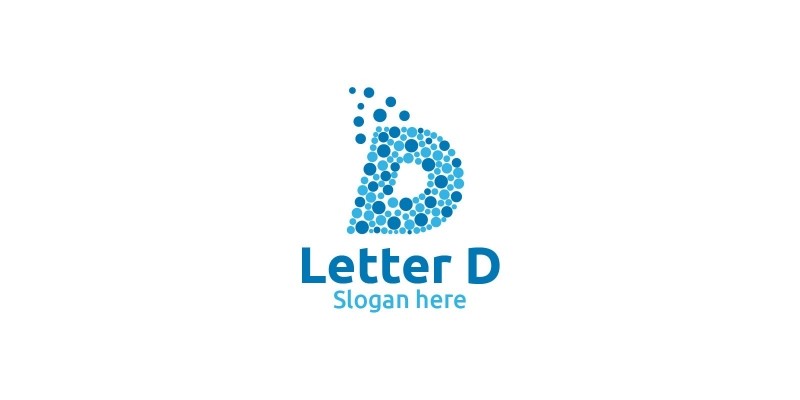 Bubble Letter D For Digital Marketing Logo