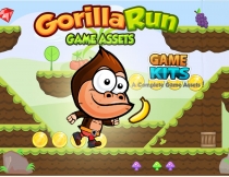 Gorilla Run Platformer Game Assets Screenshot 1