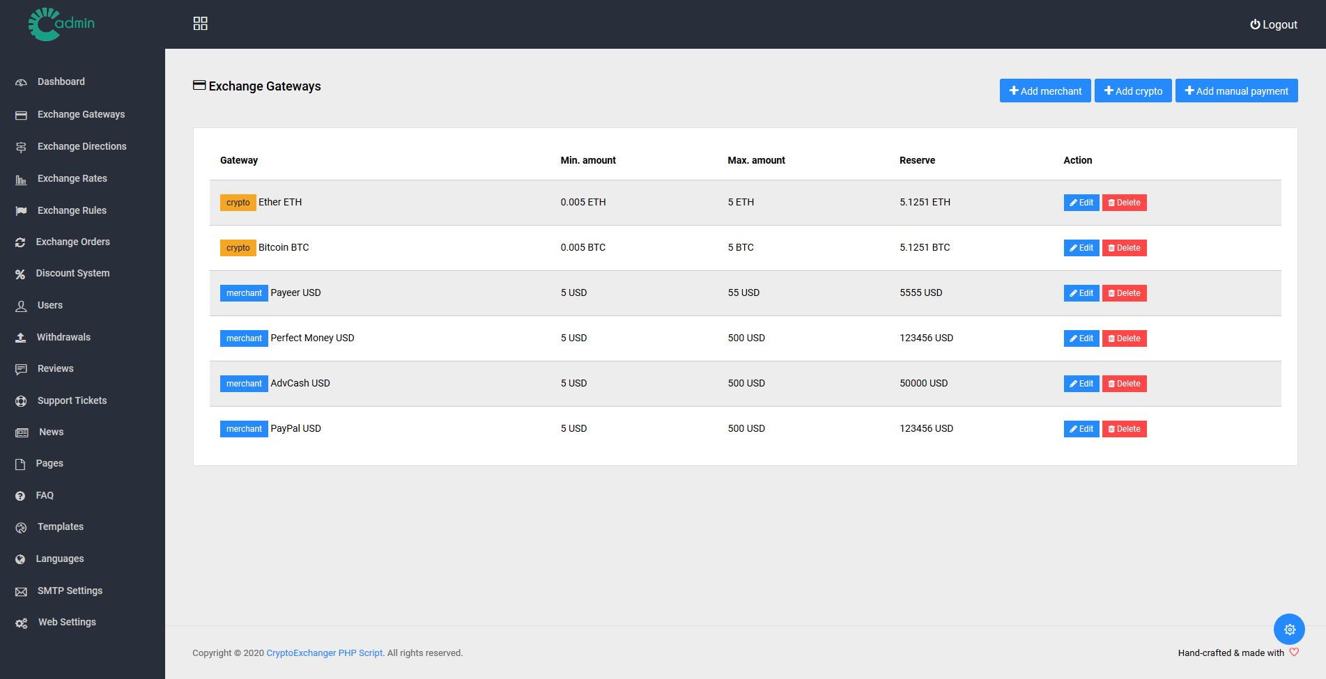 php script crypto exchange