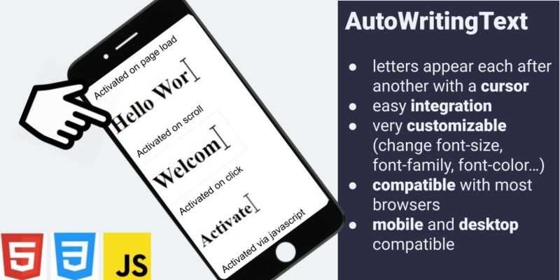  AutoWritingText - Type Animation JavaScript