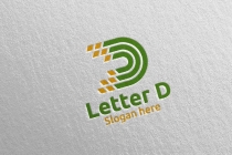 Letter D for Digital Marketing Financial Logo Screenshot 4