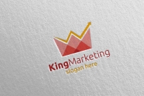 King Marketing Financial Advisor Logo Design Screenshot 2
