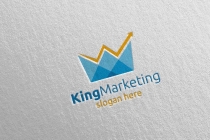 King Marketing Financial Advisor Logo Design Screenshot 5