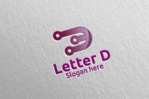 Letter D for Digital Marketing Financial Logo Screenshot 2