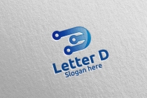 Letter D for Digital Marketing Financial Logo Screenshot 5