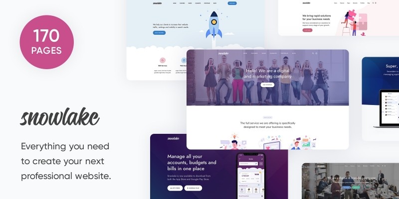 Snowlake - SaaS Business And Startup Template