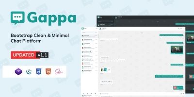 Gappa -  Minimal Chat Platform HTML Template