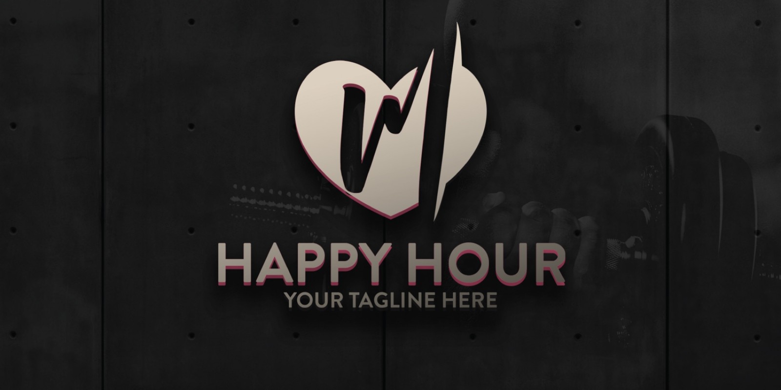 M Letter Heart Logo By Ahsanalvi Codester