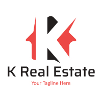 K Letter House Logo
