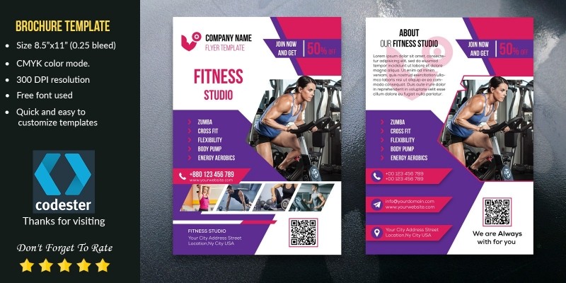 Fitness Studio Flyer Template