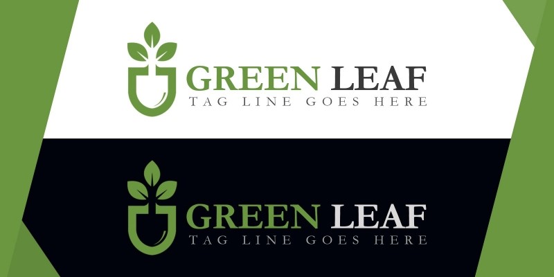 Green Leaf Logo Template