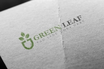Green Leaf Logo Template Screenshot 1