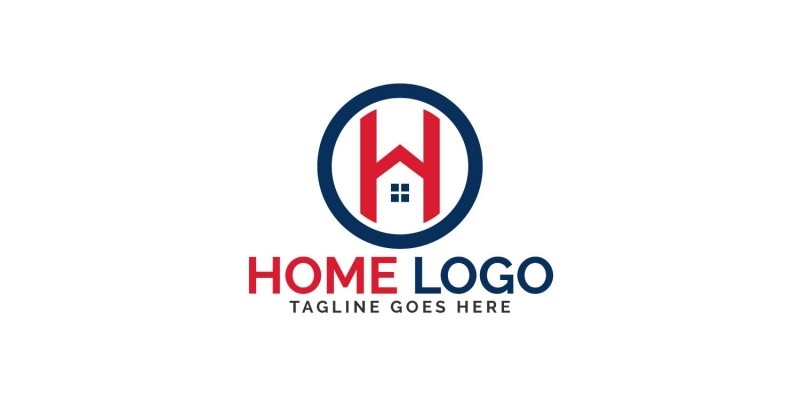 Letter H Home Vector Logo Design