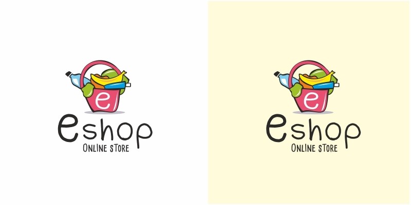 E Shop Online Store Logo