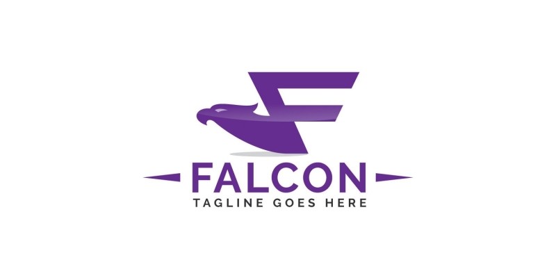 Letter F Falcon Logo Design