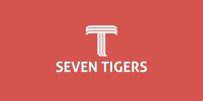 Seven Tigers Letter T Logo Template