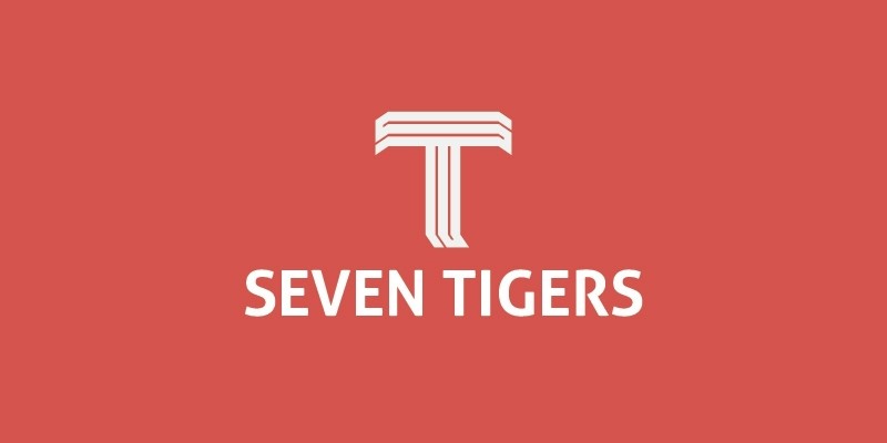 Seven Tigers Letter T Logo Template