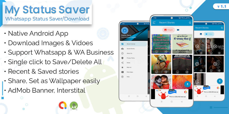My Whatsapp Status Saver - Android Source Code