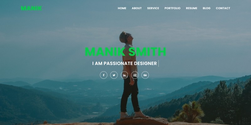 Manik Personal Portfolio Template