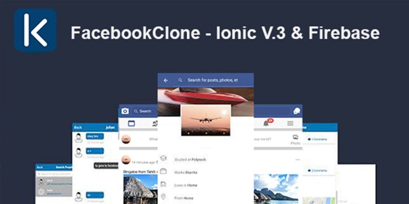 FacebookClone - Ionic V3 And Firebase