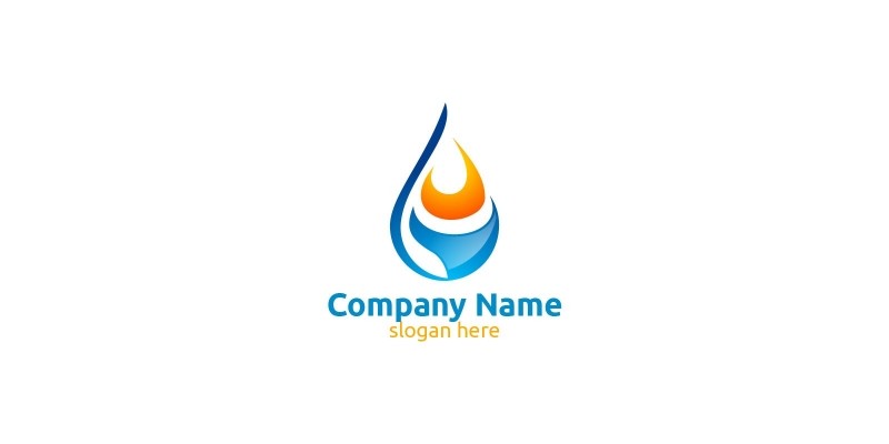 Water Drop Vector Logo Design