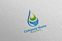 Water Drop Vector Logo Design Screenshot 1