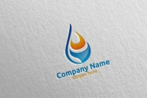 Water Drop Vector Logo Design Screenshot 5