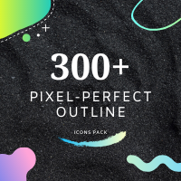 300 Pixel-Perfect Outline Icons Pack