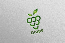 Modern Fruit Grape Logo Screenshot 1