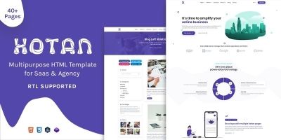 Hotan - Multipurpose HTML Template For Saas