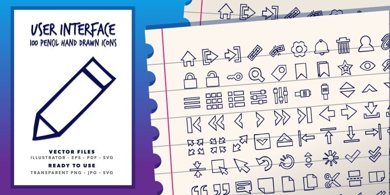 User Interface Hand Drawn Icons