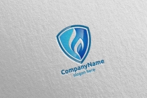 Fire Flame Security Logo  Screenshot 2