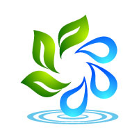 Recycle Blue Water Drop Logo